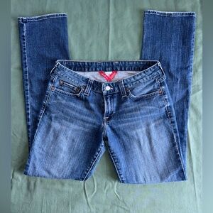 Lucky Brand Dungarees Lola Straight Regular Distressed Jeans with Red Tag